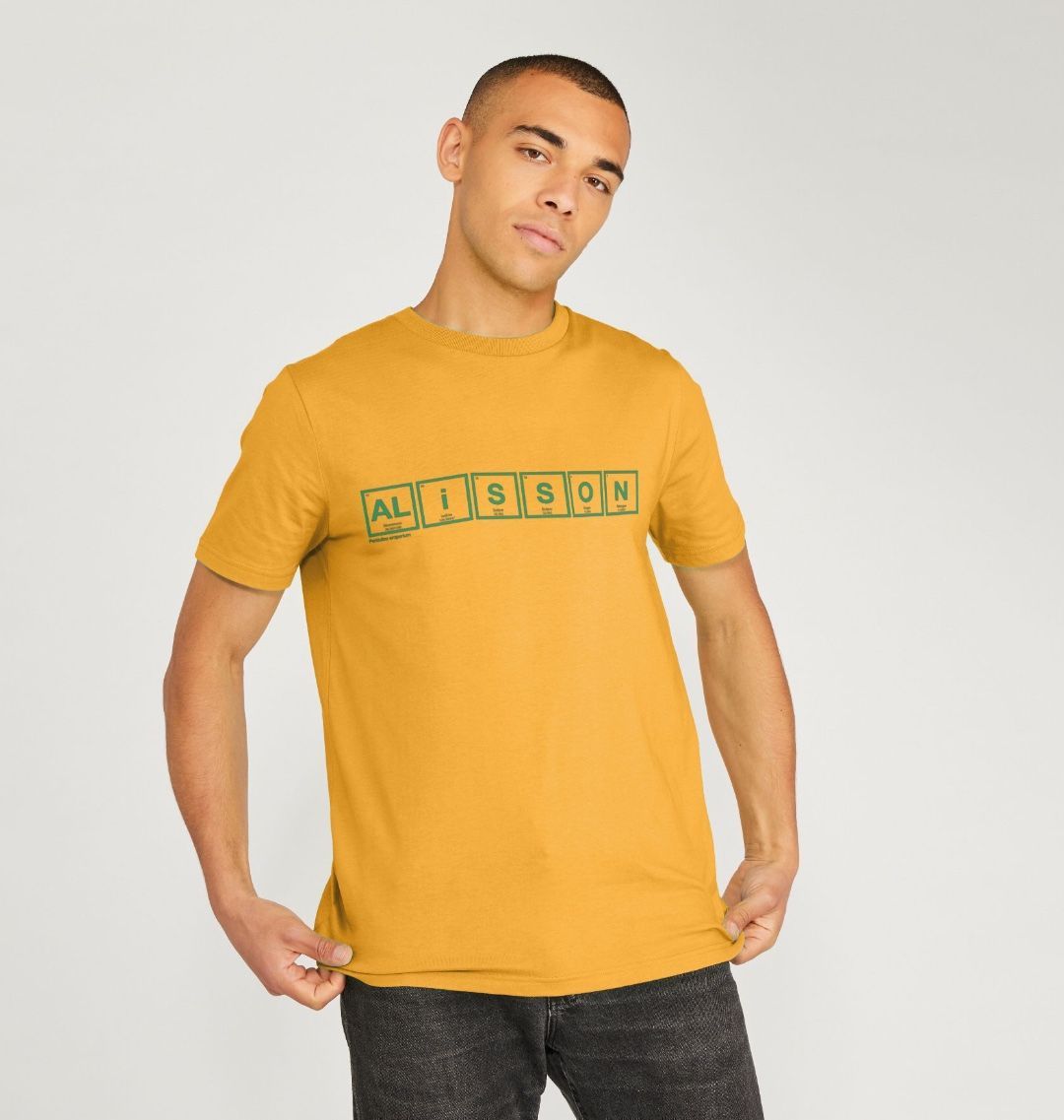 Alisson Periodico Brazil T-shirt - High-quality apparel & accessories > clothing > clothing tops > t-shirts featuring a unique football-inspired design. Perfect for fans and collectors.