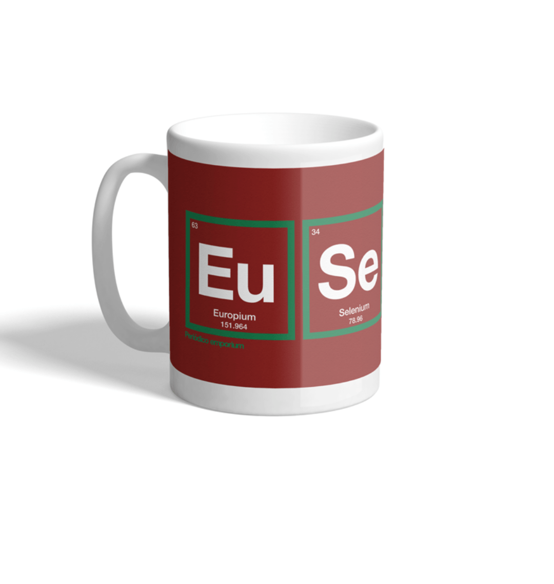 Eusebio Periodico Portugal Mug - High-quality mug featuring a unique football-inspired design. Perfect for fans and collectors.